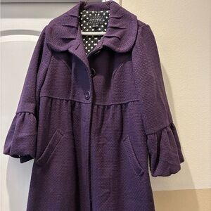 Purple Ruffled Coat